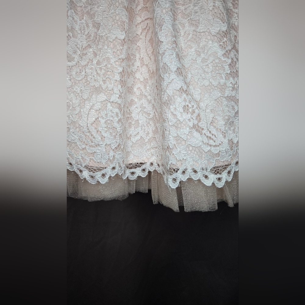 Girls American Princess pink lacey dress with tule underlay size 7 - Picture 3 of 9